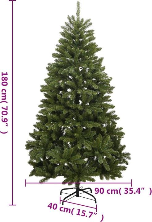 Produktbild vidaXL künstlicher klappbarer Weihnachtsbaum (180 cm)