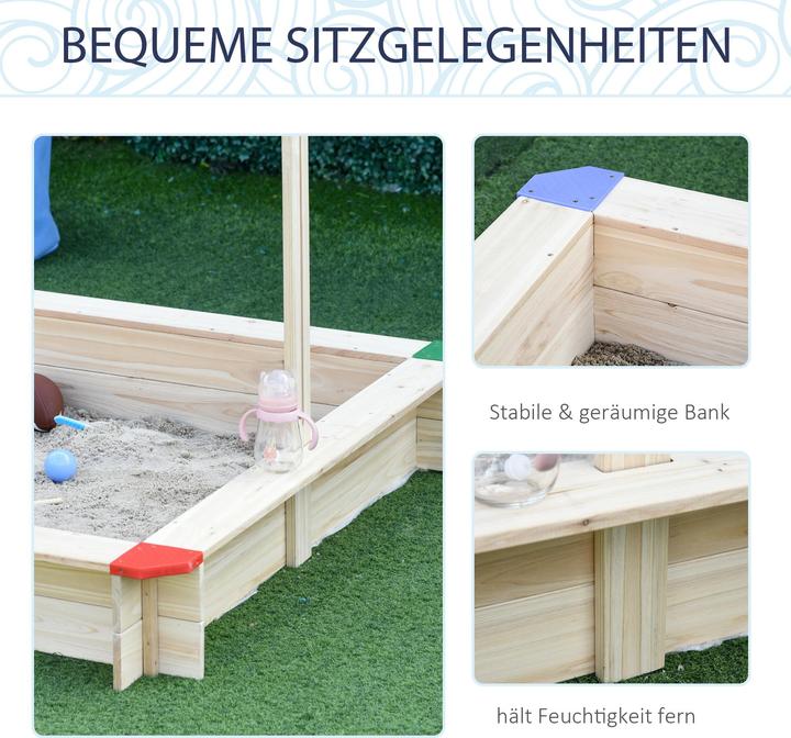 Image du produit Outsunny Bac à sable avec toit réglable