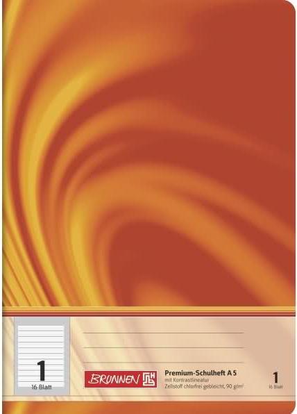 Produktbild Brunnen Schulheft Vivendi Lineatur 1 liniert DIN A5 ohne Rand, 16 Blatt (A5)
