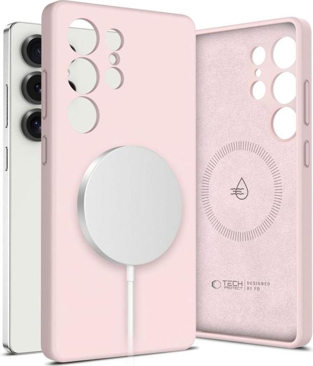 Productafbeelding Tech-Protect Vloeibare Silicone MagSafe hoes voor Samsung Galaxy S25 Ultra - Roze (Samsung Galaxy S25 Ultra)