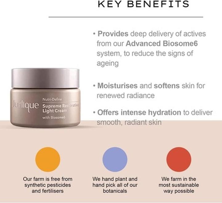 Actual product image Jurlique Nutri Define Supreme Restorative Light Cream 50 ml (50 ml, Day cream)