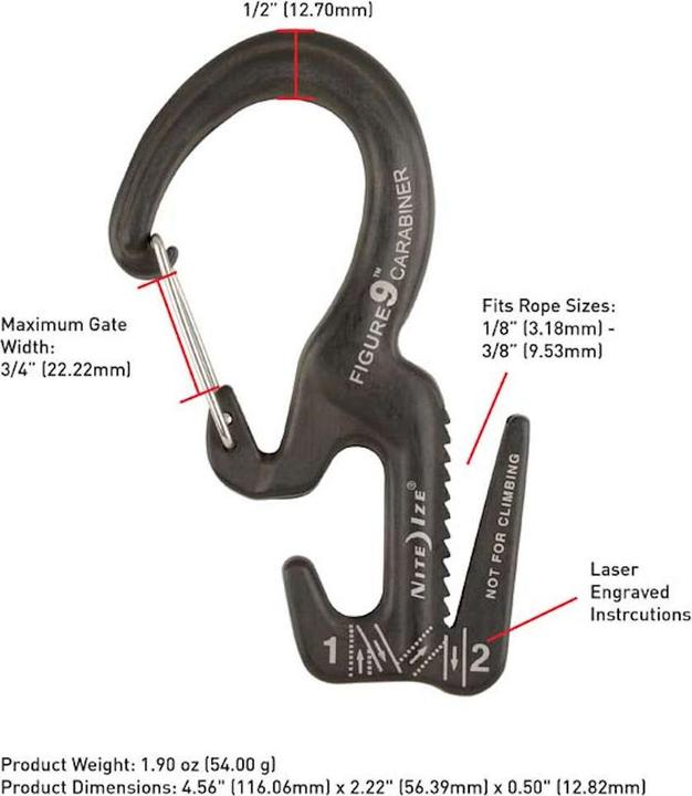 Actual product image Nite Ize Figure9 Carabiner Size L