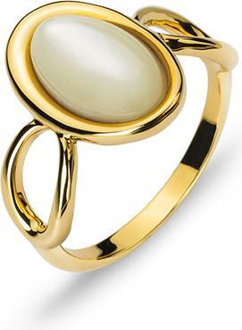 Image du produit Natsumi Schmuck Bague en or jaune 18K/750 avec nacre ovale (52, Or 750/18 K)