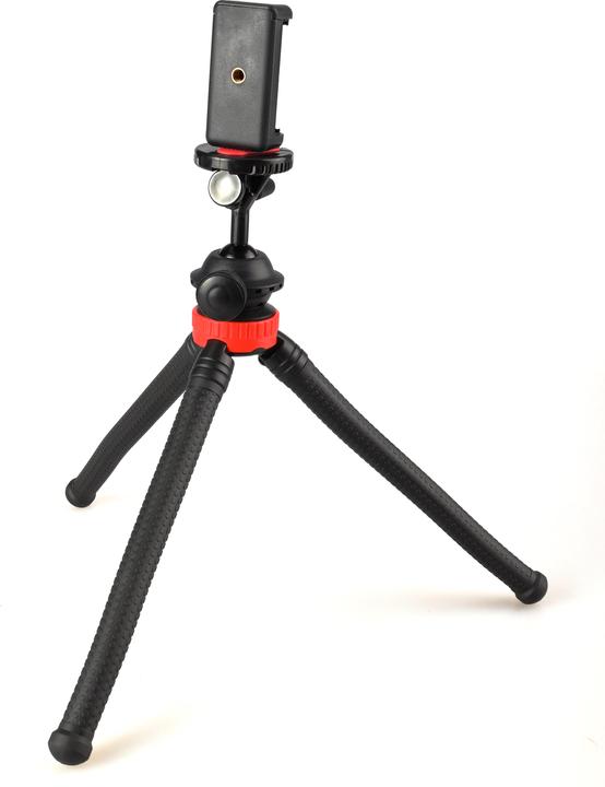 Actual product image Studioking Flexible table tripod FTR-18 with smartphone adapter