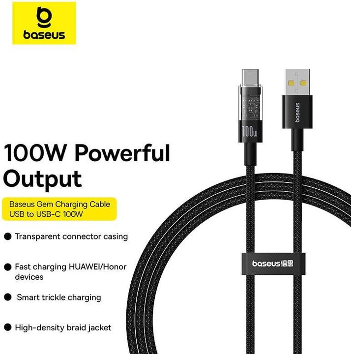 Produktbild Baseus USB A – USB C (USB 2.0, 1 m, 100 W)