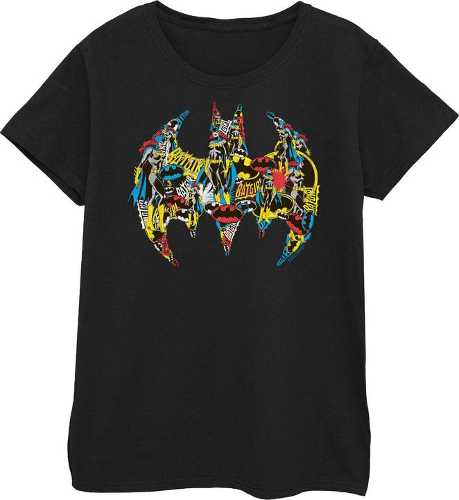 Immagine prodotto Maglietta in cotone da donna/ragazzo Batman Batgirl Logo Collage (M)