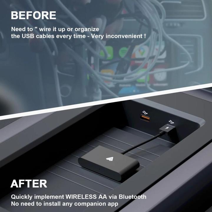 Actual product image PowerGuard Android Auto Wireless Adapter for Android Smartphones & Cars