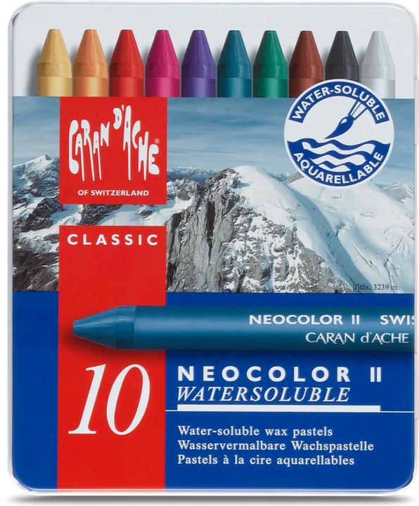 Produktbild Caran d'Ache Neocolor II Aquarelle Metallschachtel (10x)