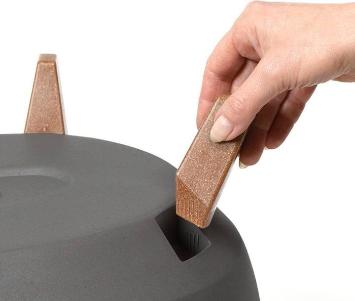 Actual product image Siena Garden M82579 Oslo Planter 29 cm, Ø29 x 23cm, anthracite (29 cm)