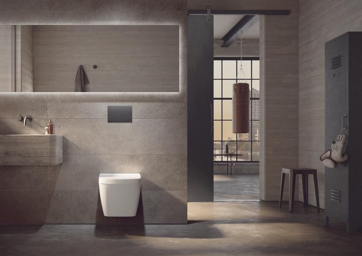 Actual product image TECE WC push plate TECEsolid, stainless steel, for dual flush technology