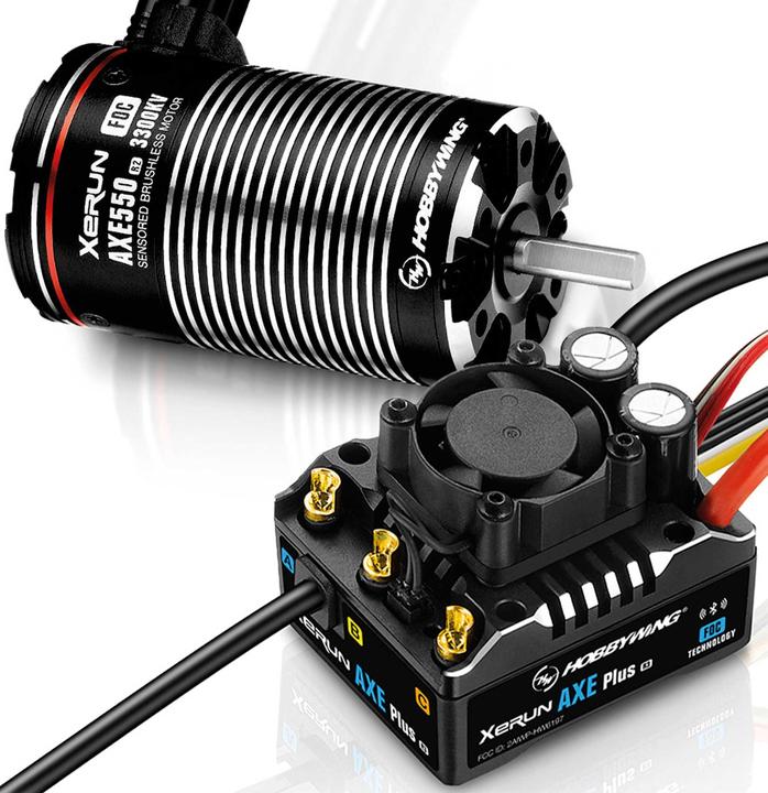 Produktbild Hobbywing Brushless-Antriebsset AXE Plus R3 Combo 3300 kV 2-6S