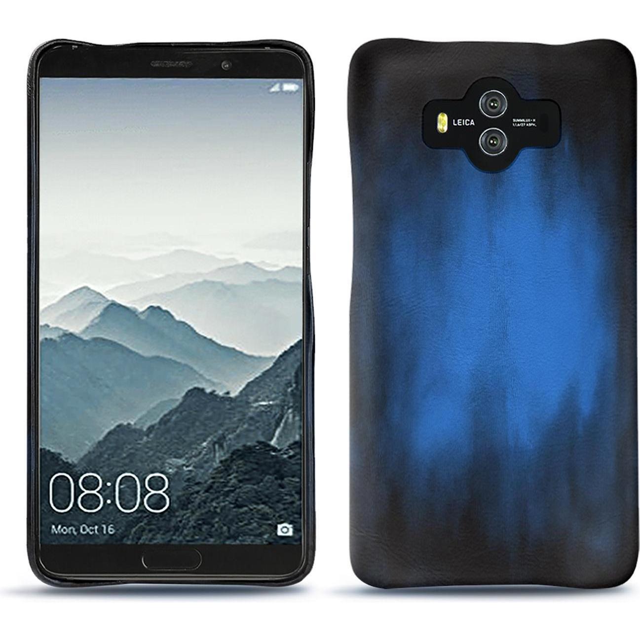 Noreve Lederschutzhülle (Huawei Mate 10), Smartphone Hülle, Blau