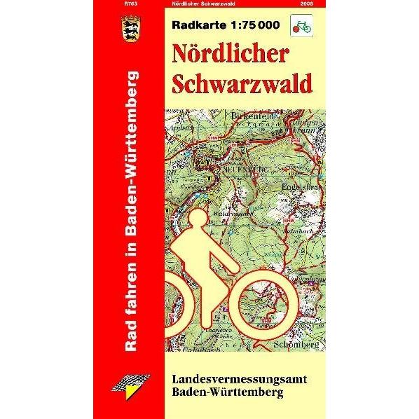 Radkarten Baden-Württ. Nördl.Schwarzw., Landkarte
