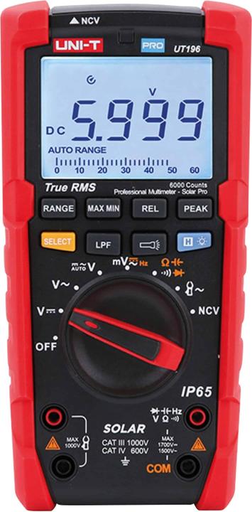 Produktbild Uni-T UT196 True RMS Professional Digital Solar Multimeter 1700V (CAT III 1000V, CAT IV 600V)