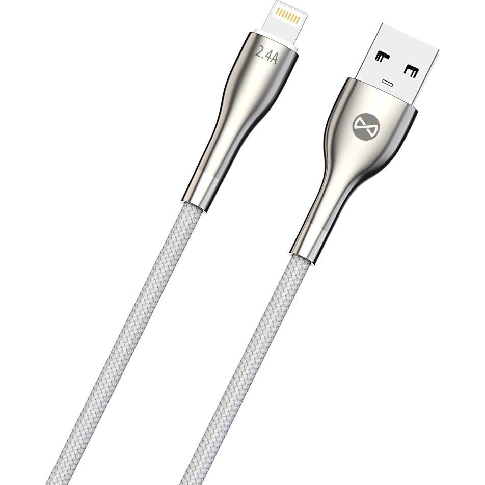 Thumbnail - Forever Schlankes Kabel USB - Lightning 1,0 m 2.4A weiss (1 m, USB 3.0), USB Kabel