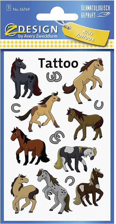 Actual product image Avery Kinder Tattoos "Pferde" 56769