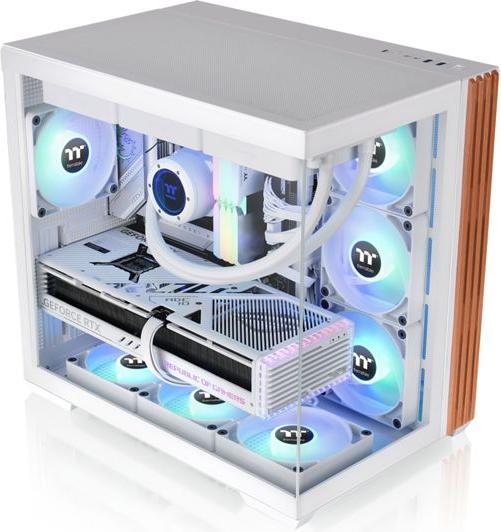 Produktbild Thermaltake Geh View 380 WS Midi Tower "ARGB Snow" White retail (Mini-ITX, ATX, mATX)