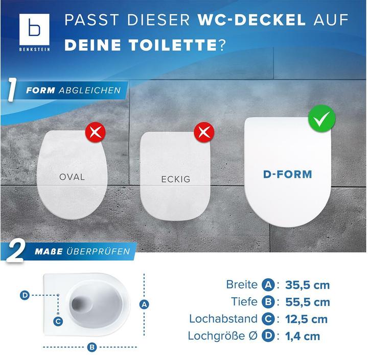 Produktbild Benkstein Toilettensitz D-Form