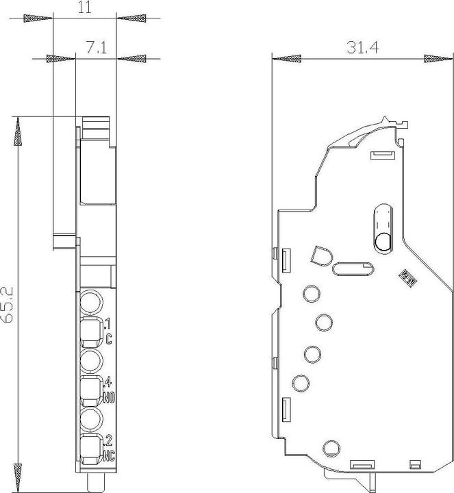 Actual product image Siemens Auxiliary switch 7mm 3VA9988-0AA23
