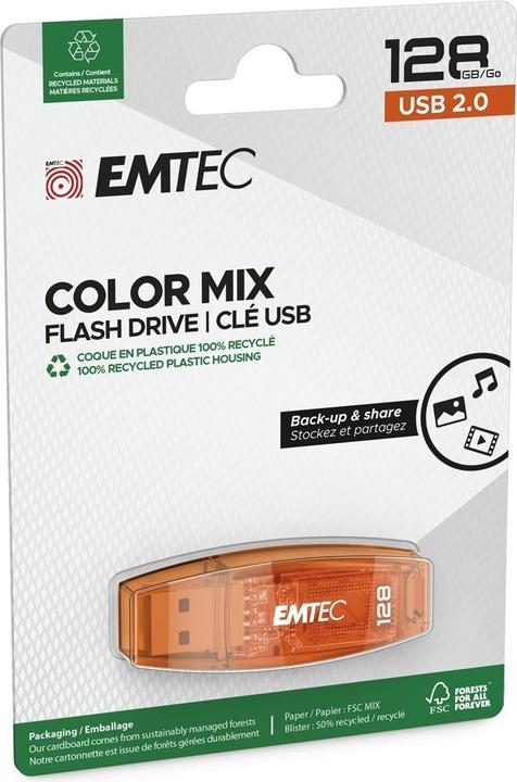 Image du produit Emtec C410 Mélange de couleurs 2.0 (128 Go, USB-A)