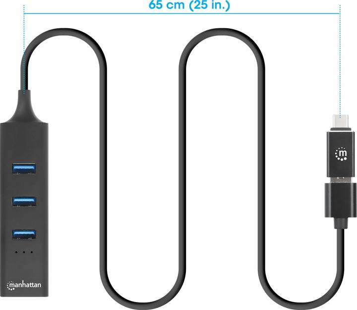 Produktbild Manhattan Kombo (USB-A, USB-C, 4 Ports)