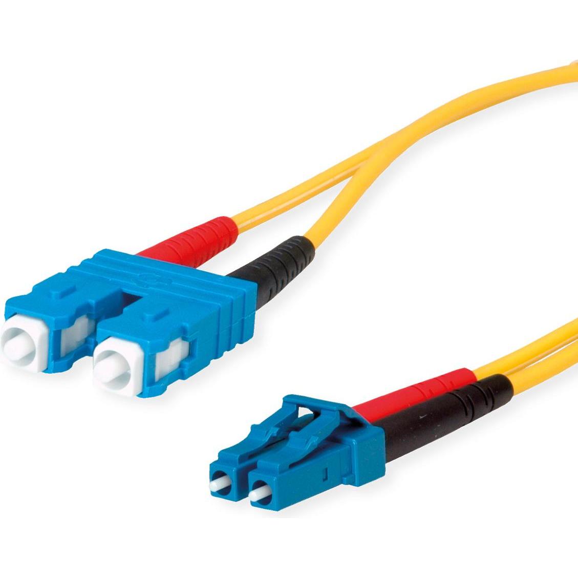 Thumbnail - Telegärtner LWL-Kabel Duplex SC-Stecker / LC-Stecker 9/125 µ Singlemode OS2 5 m (S/STP, CAT6, 5 m), Netzwerkkabel