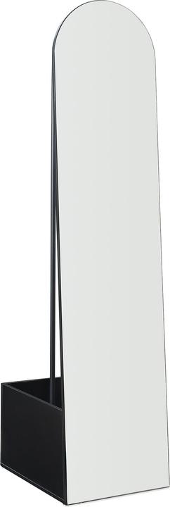 En.Casa Garderobenspiegel 2-in-1 Kuonta 165x40x51 cm Schwarz