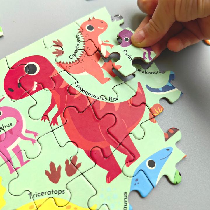 Immagine prodotto DoerKids Mini puzzle dei dinosauri - Chalk Time 40 pezzi. (40 pezzi)
