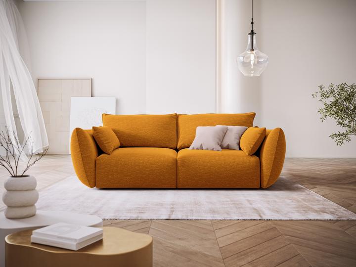 Actual product image Maison Heritage Sofa, "Clau", 2 Seats, Yellow, 180x110x85 Made in Europe (3-seater)
