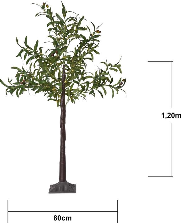 Image du produit Star Trading Arbre de décoration Olivec, 108 LED, 120 cm, vert (51 lm, IP44)
