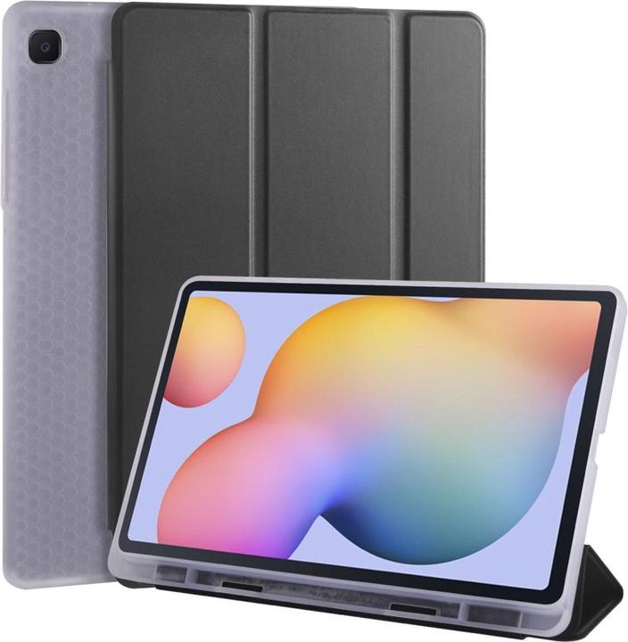 König Design Schutz Tablet Hülle für Samsung Galaxy Tab S6 Lite Case Cover Tasche 360 Schwarz (Galaxy Tab S6 Lite)