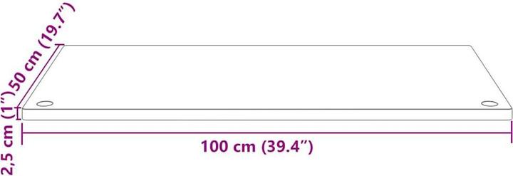 Produktbild vidaXL Schreibtischplatte Weiss 100x50x2,5 cm Massivholz Kiefer (100 x 50 x 2.5 cm)