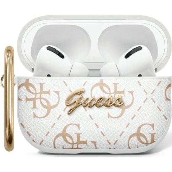 Guess GUA3PG4GPH AirPods 3 cover biały/white 4G Hook (Kopfhörer Tasche), Kopfhörertasche + Schutzhülle, Weiss