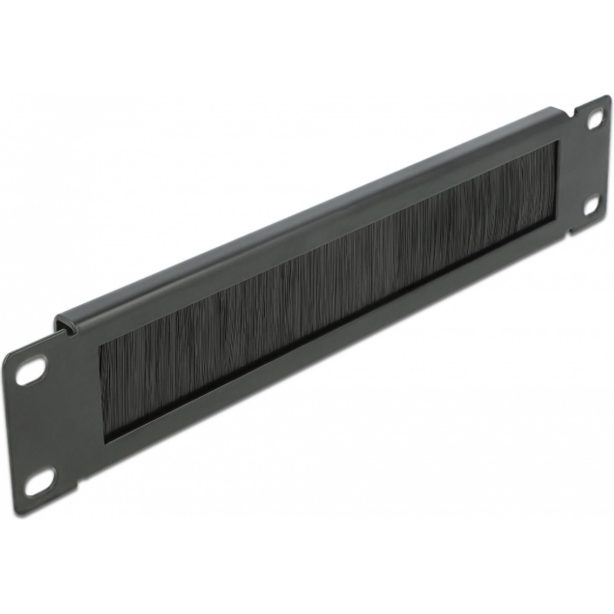 Delock Cable Management Brush Strip, Serverschrank Zubehör, Schwarz