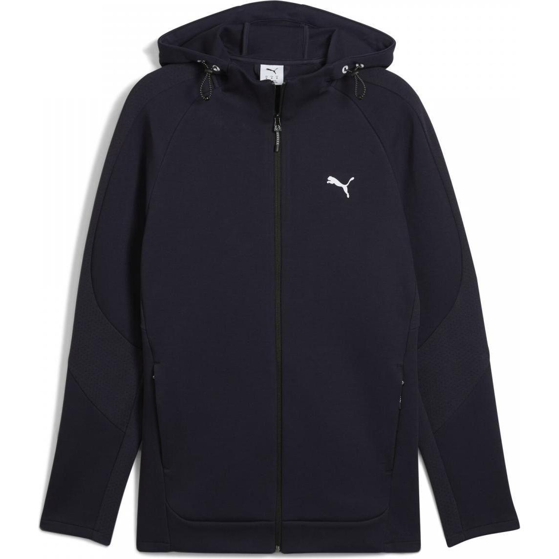 Puma, Herren, Pullover, EVOSTRIPE Full-Zip Hoodie DK, Schwarz, (M)