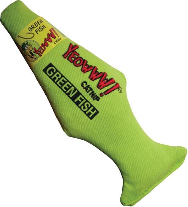 Actual product image Yeowww Green Fish with Catnip (Catmint toy)