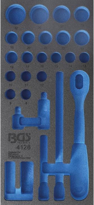 Produktbild BGS Werkstattwageneinlage 1/3: Steckschlüssel-Satz 12,5 mm (1/2") 27-tlg.