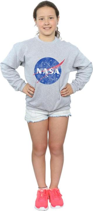 Actual product image Nasa Girls Distressed Logo Cotton Sweatshirt (116)