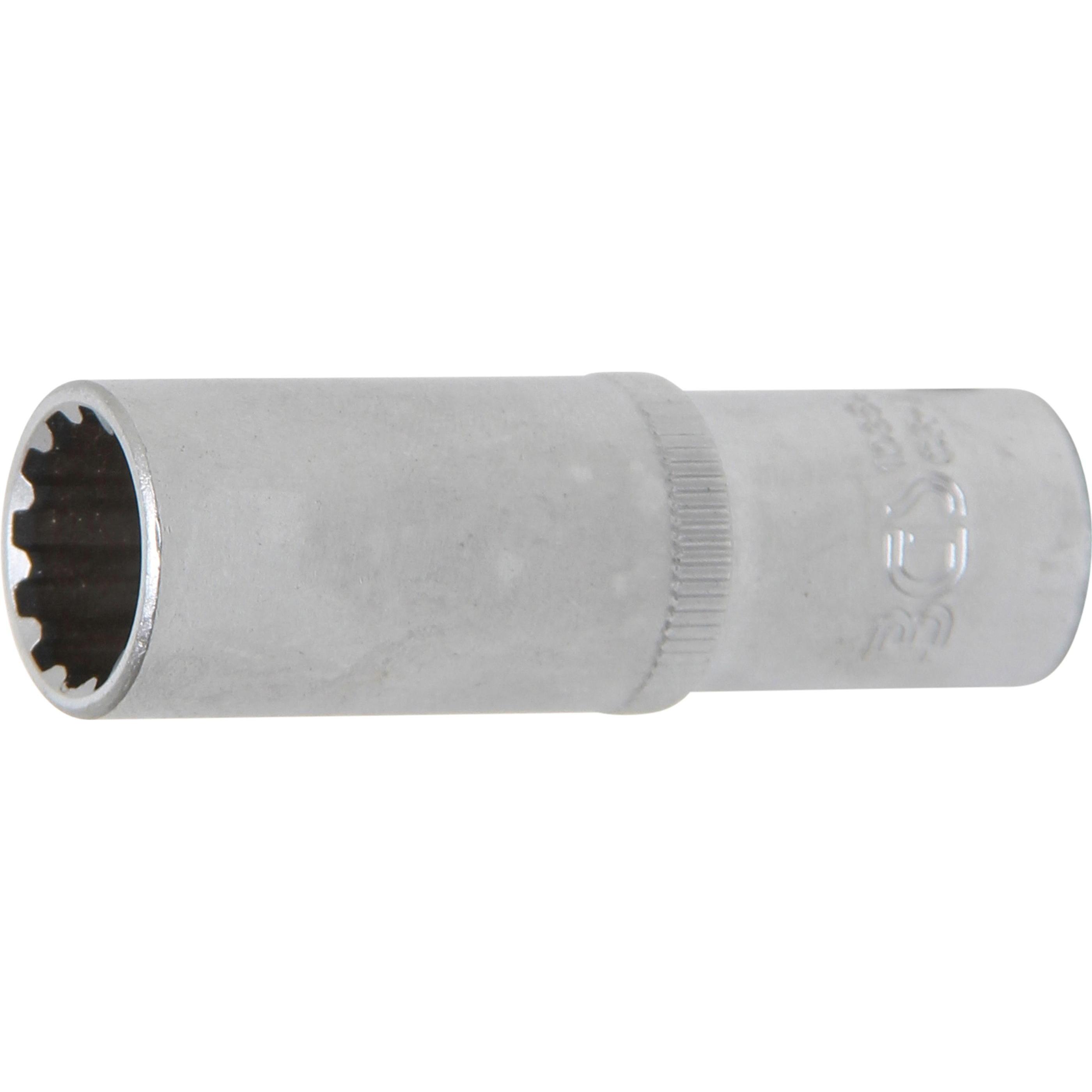 BGS, Steckschlüssel + Stecknuss, Steckschlüssel-Einsatz Gear Lock, tief Antrieb Innenvierkant 10 mm (3/8") SW 14 mm (14 ...