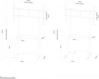 Produktbild Neomounts Mobile Flat Screen Floor Stand (stand+y) (height: ) (Universal, 100", 100 kg)
