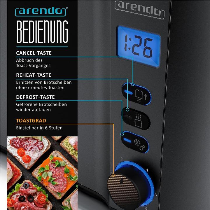 Actual product image Arendo Toaster C: Black