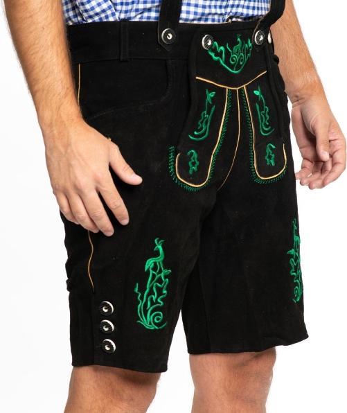 Image du produit PartyChimp Short en cuir Otto Noir/Vert Taille M (M)