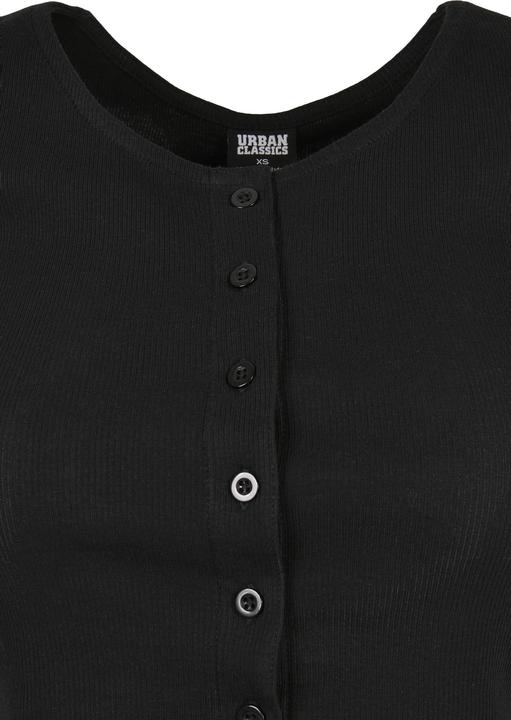 Image du produit Urban Classics Ladies Cropped Button Up Rib Tee (M)
