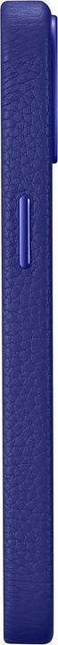Actual product image iCarer litchi Premium leather case for iPhone 14 Plus Magnetic leather case with magSafe dark blue ( (Apple iPhone 14 Plus)
