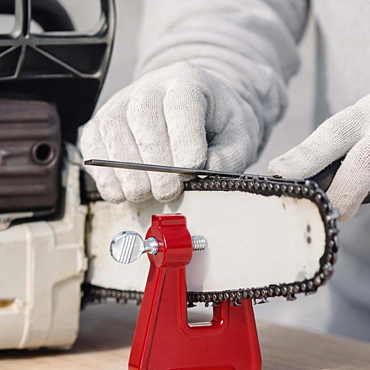 Produktbild XPOtool Feilbock 126x77mm Kettenschärfgerät Kettensäge Schwerthalter Schärfer (Kettensäge)