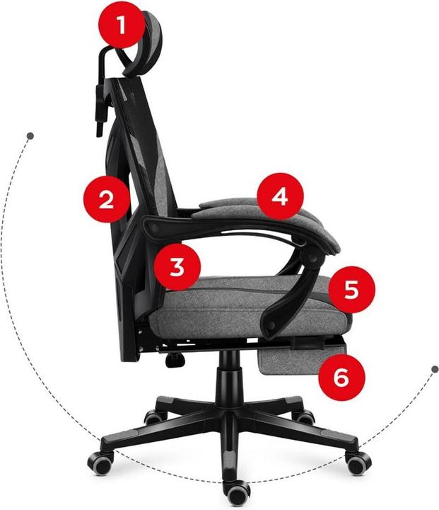 Produktbild Huzaro COMBAT 5.0 GREY Gaming Chair