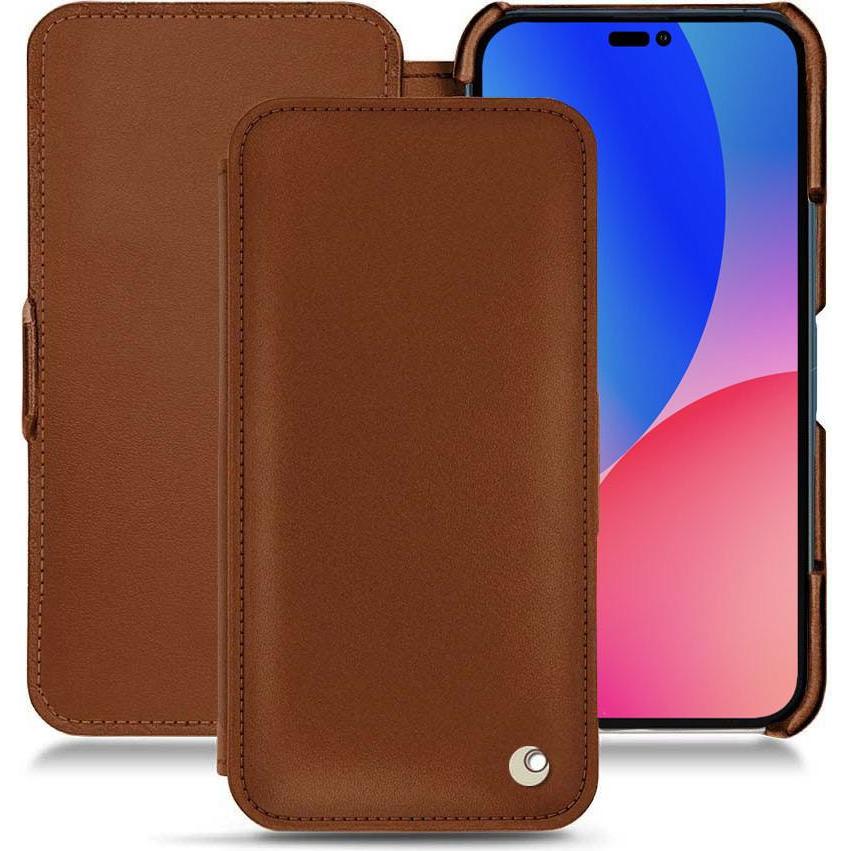 Thumbnail - Noreve Lederschutzhülle horizontal (Apple iPhone 14 Pro Max), Smartphone Hülle, Braun
