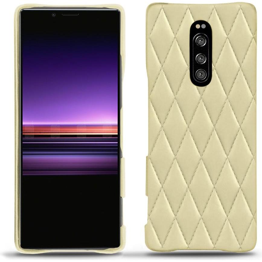 Noreve Lederschutzhülle (Sony Xperia 1), Smartphone Hülle, Beige