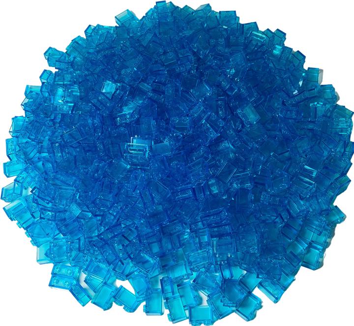 Produktbild LEGO 1x2 Steine Transparent Hellblau (3004)