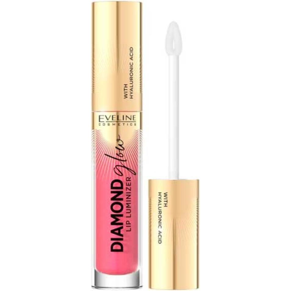 Eveline, Lippenstift + Lipgloss, Diamond Glow Lip Luminizer Lipgloss mit Hyaluronsäure
